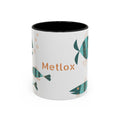 Metlox Pottery Teal Geometric Fish Mug | Accent Coffee Mug