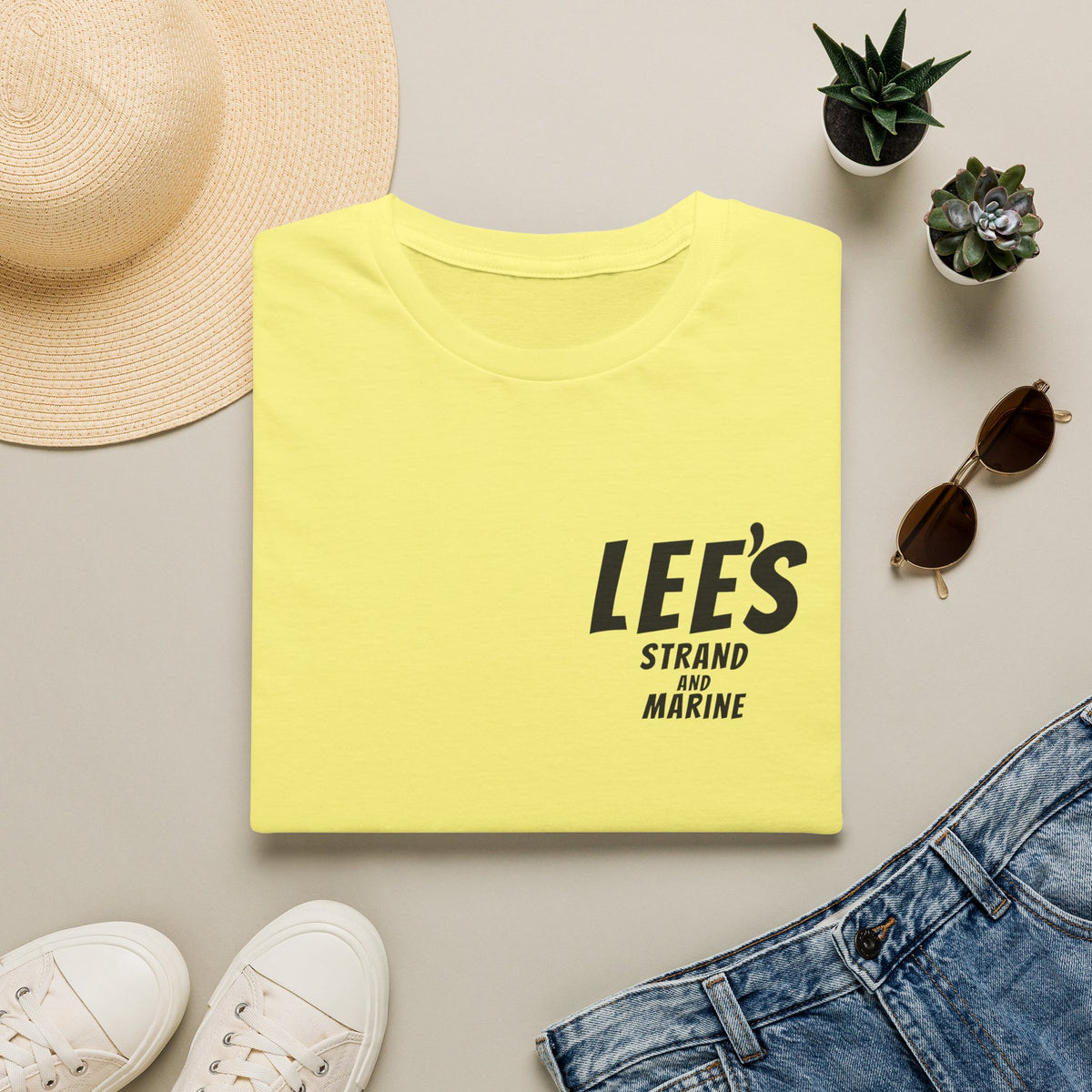 Greasy Lee's Manhattan Beach Old School T-Shirt | Marine and Strand Manhattan Beach Vintage Surf Design