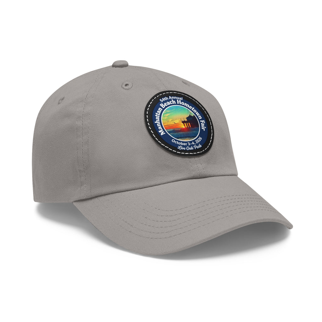 Manhattan Beach Hometown Fair 2026  Beach  Live Oak Park Annual Festival Round Leather Patch Hat