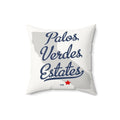 Palos Verdes Estates California Map - Faux Suede Square Pillow
