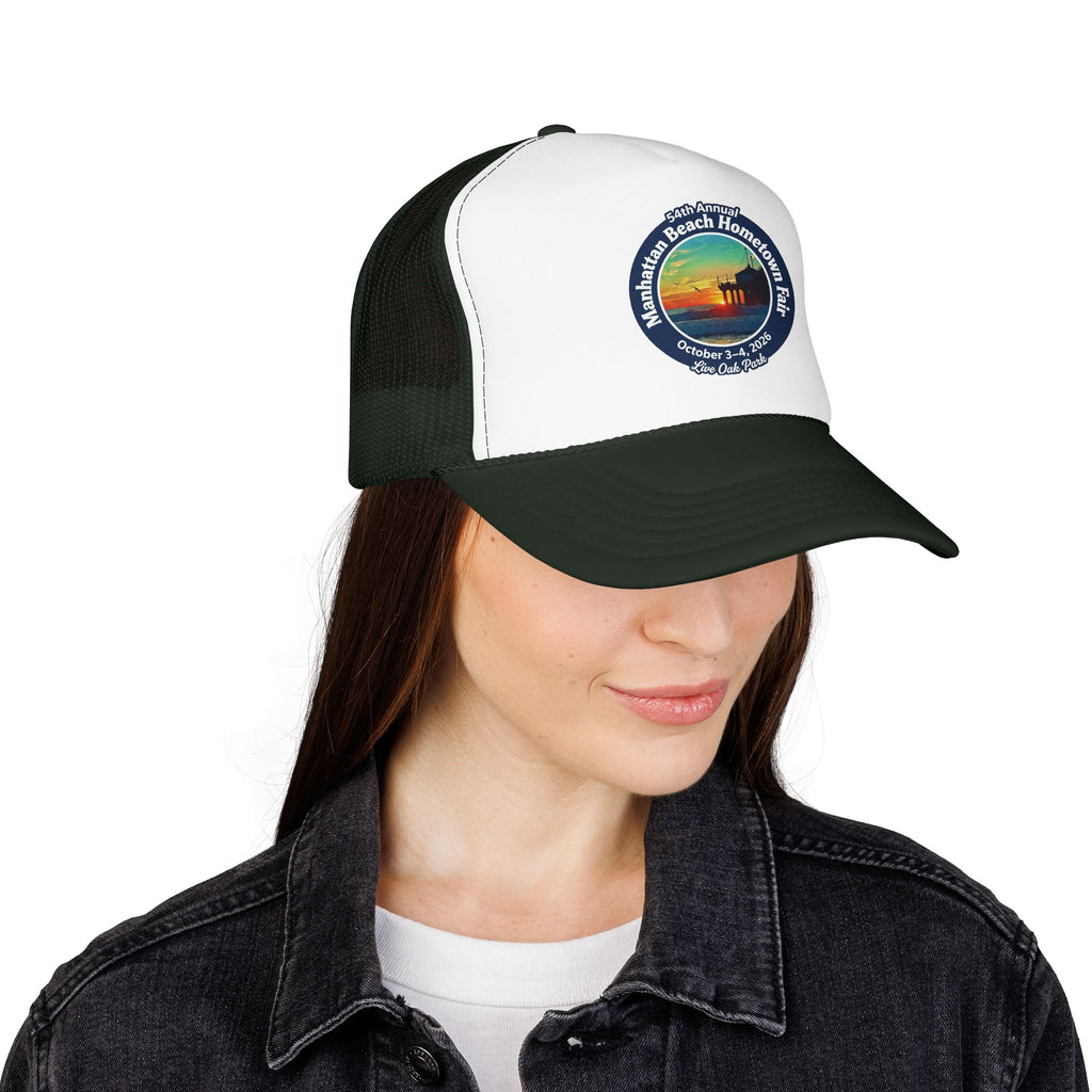Trucker Hat — Manhattan Beach Hometown Fair Sunset Logo