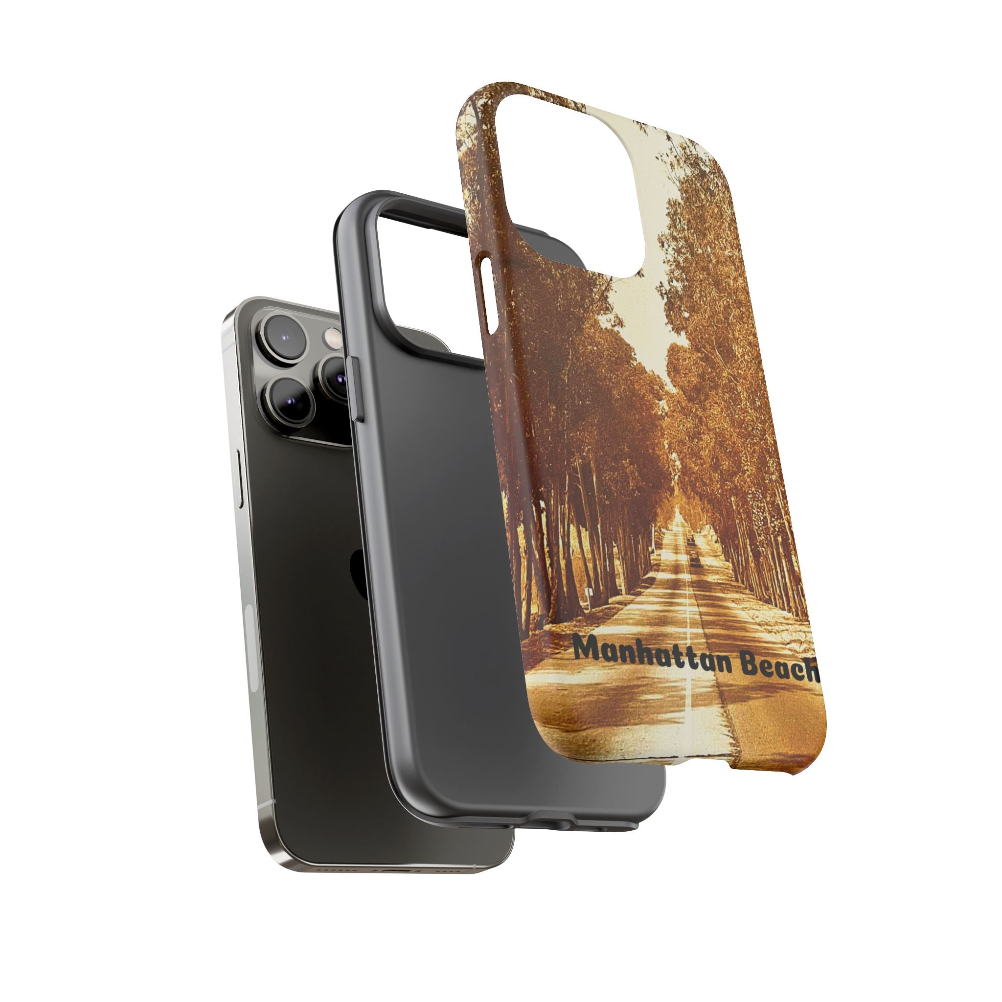 Phone Cases Manhattan Beach Rosecrans Ave Early 60's Tough Cases 90266 California, iPhone Samsung Google Pixel Protective Cover, Vintage