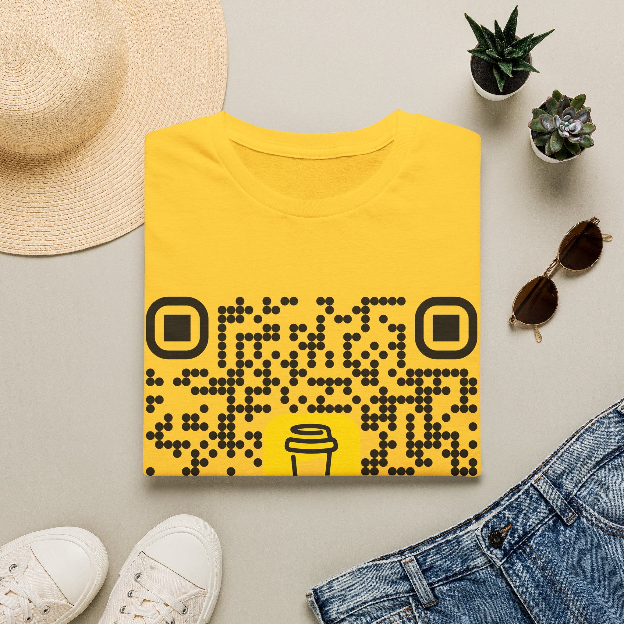 QR Code Coffee Tee — Scan-to-Order Coffee Shop T-Shirt