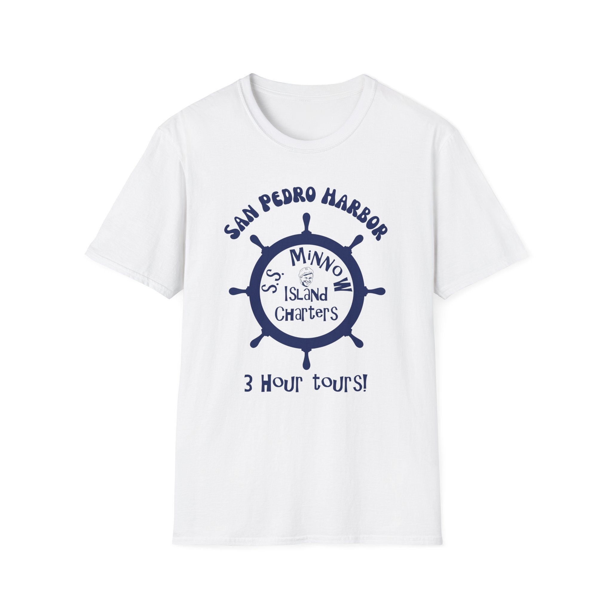 San Pedro Harbor Ship Wheel T-Shirt | SS Minnow Island Charters