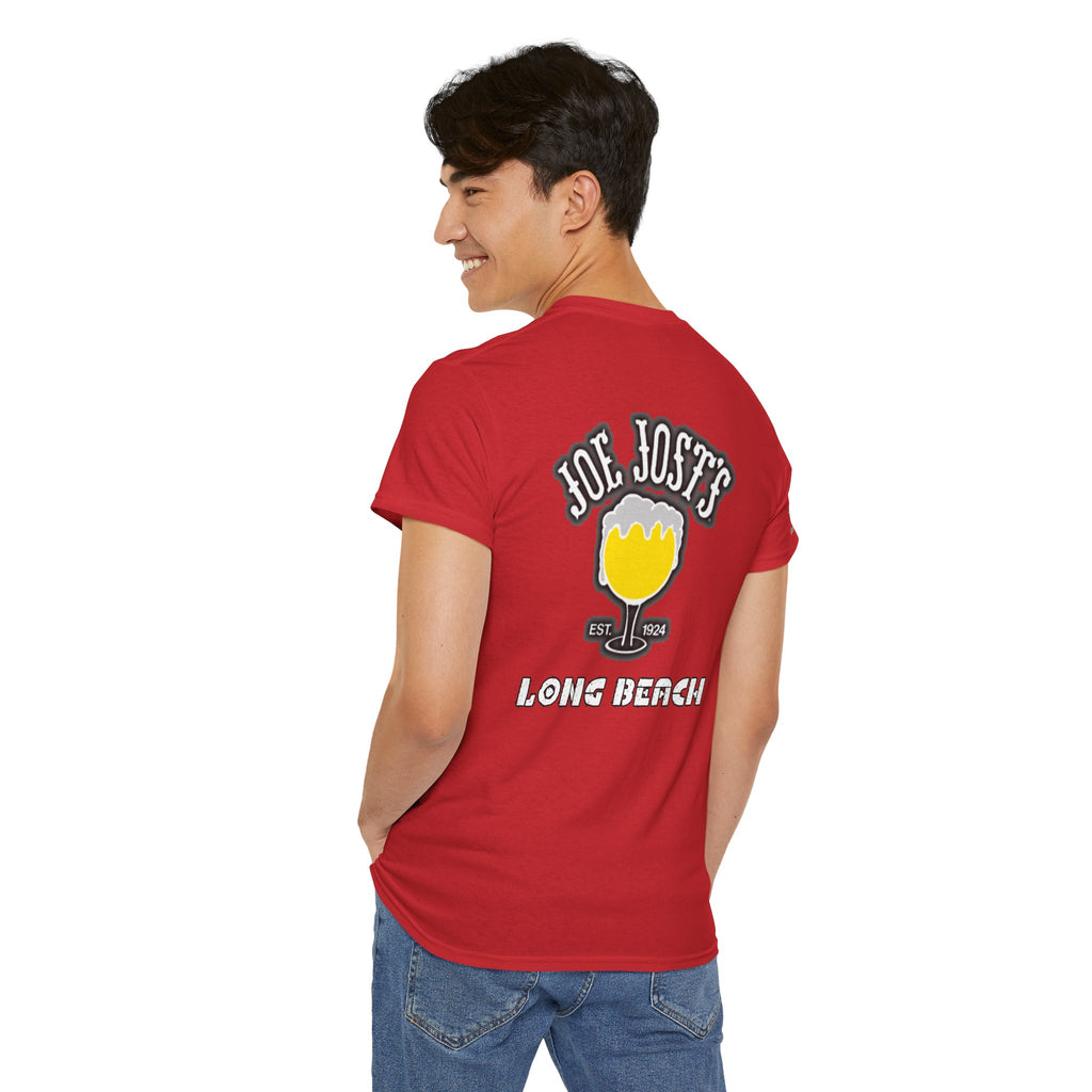 Joe Josts Long Beach California Men's and Woman's Heavy Cotton Tee - Printed 4 Areas