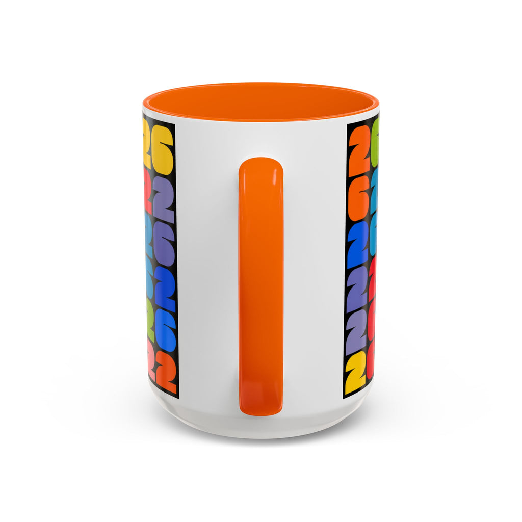 2026 World Cup Accent Coffee Mug – Colorful FIFA Trophy Design (11/15oz)
