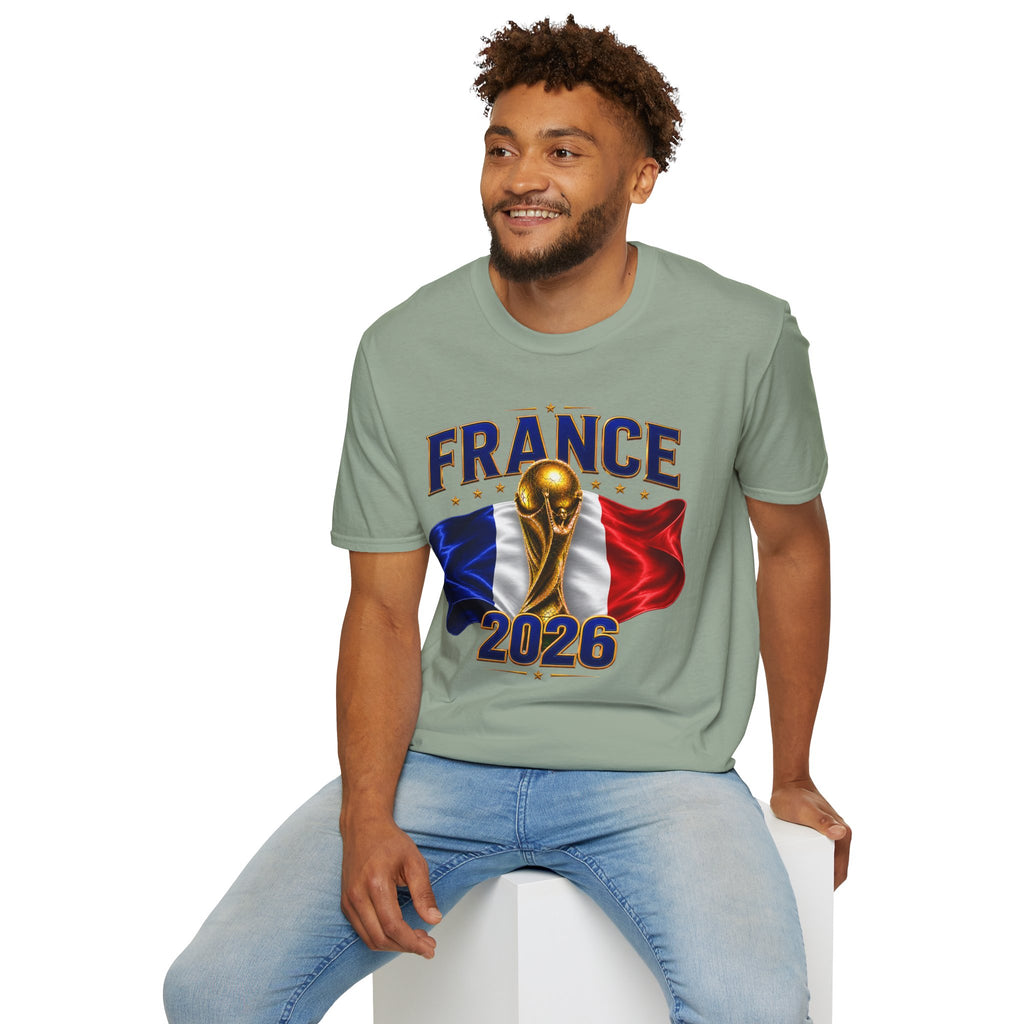 France World Cup 2026 T-Shirt — French Flag & Trophy Soccer Tee