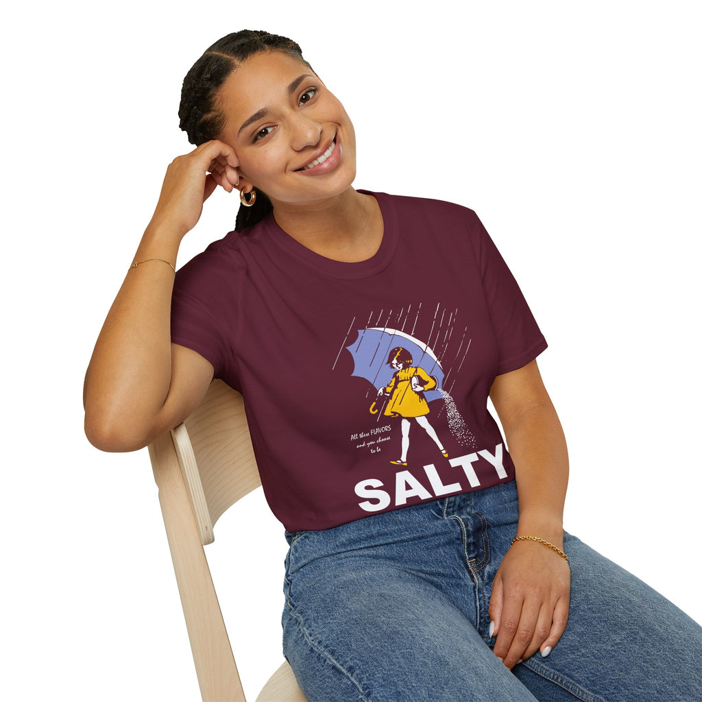 Salty Rainy Day Graphic T-Shirt — Girl with Umbrella Illustration