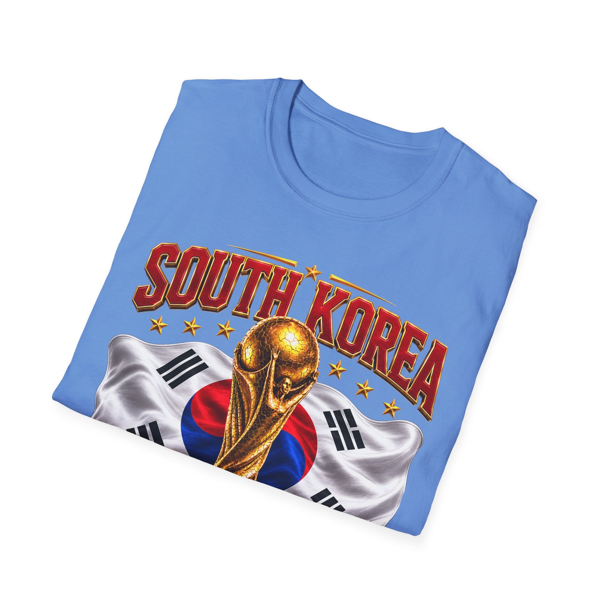 South Korea 2026 Soccer World Cup T-Shirt — Korean Flag & Trophy Football Fan Tee