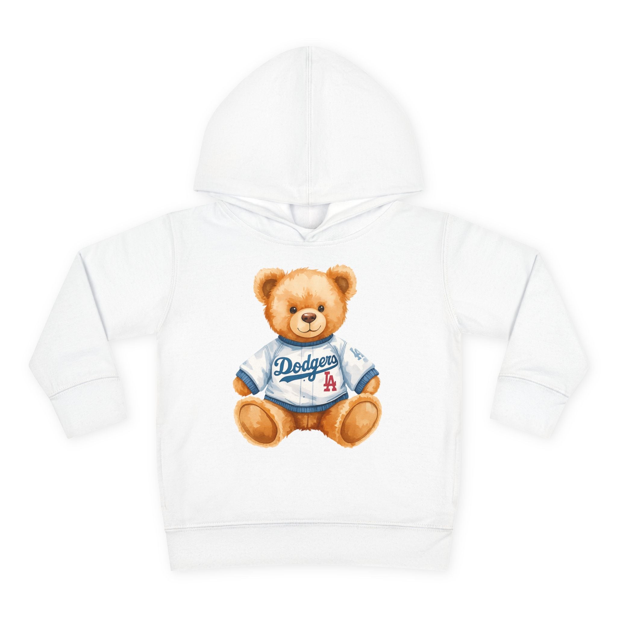 Teddy Bear in Jersey Hoodie | Toddler Pullover Fleece