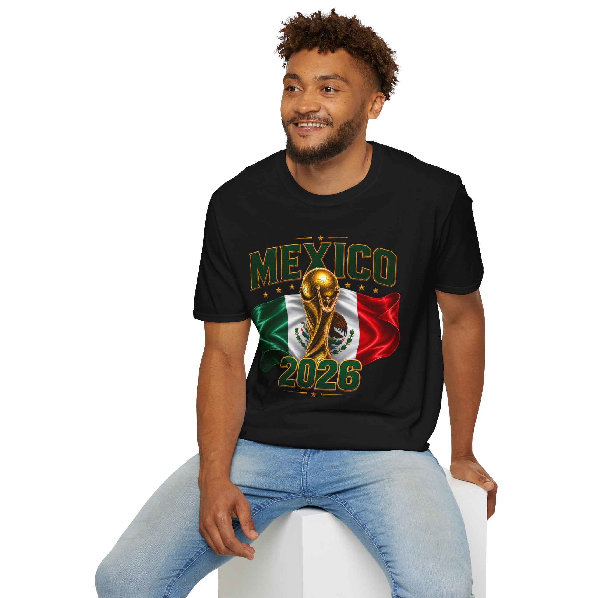 Mexico 2026 World Cup T-Shirt — Flag & Trophy Soccer Fan Tee