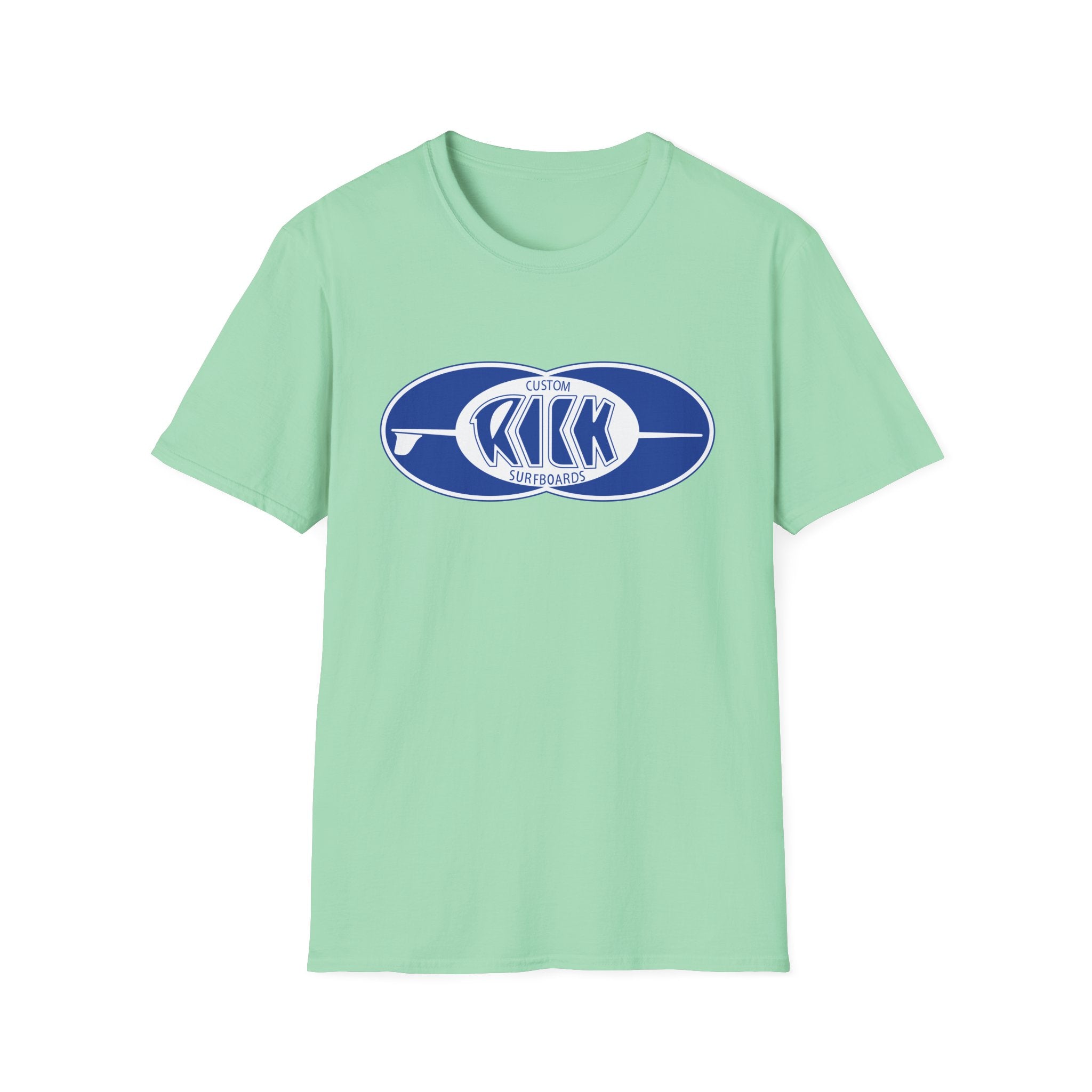 Rick Surfboards Unisex Softstyle T-Shirt Old School Hermosa Beach Print 1 Side