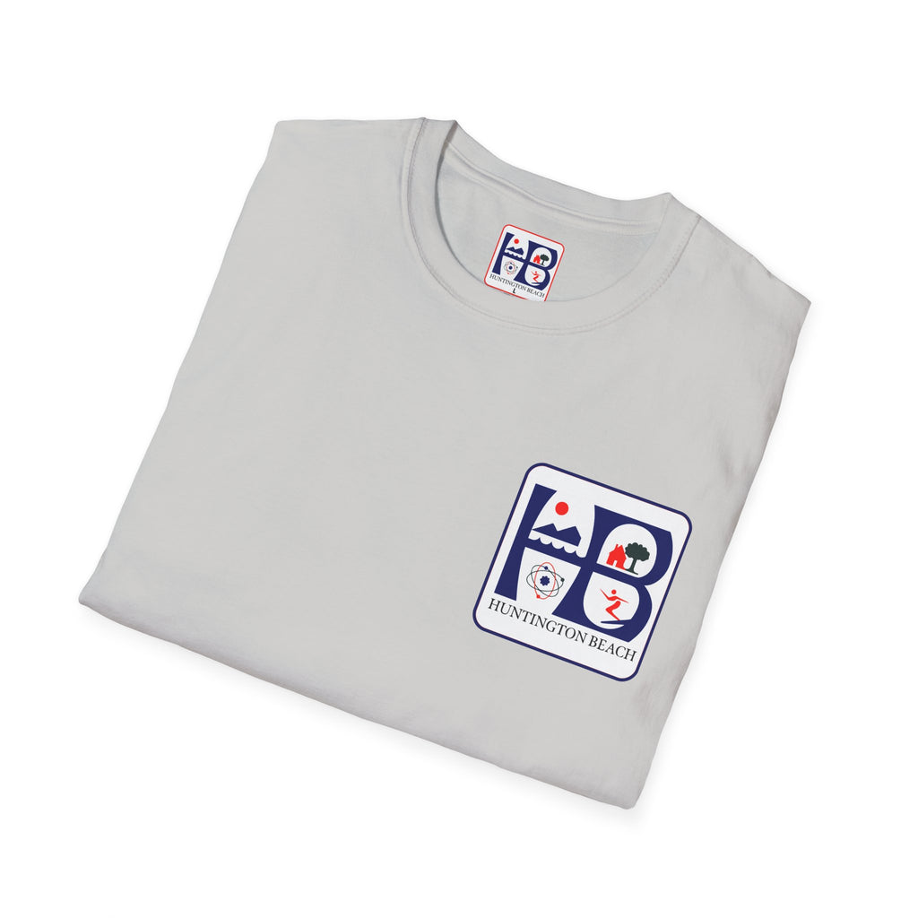 Huntington Beach Retro Logo T-Shirt — HB Surf & Sunset Tee (printed 3 side)