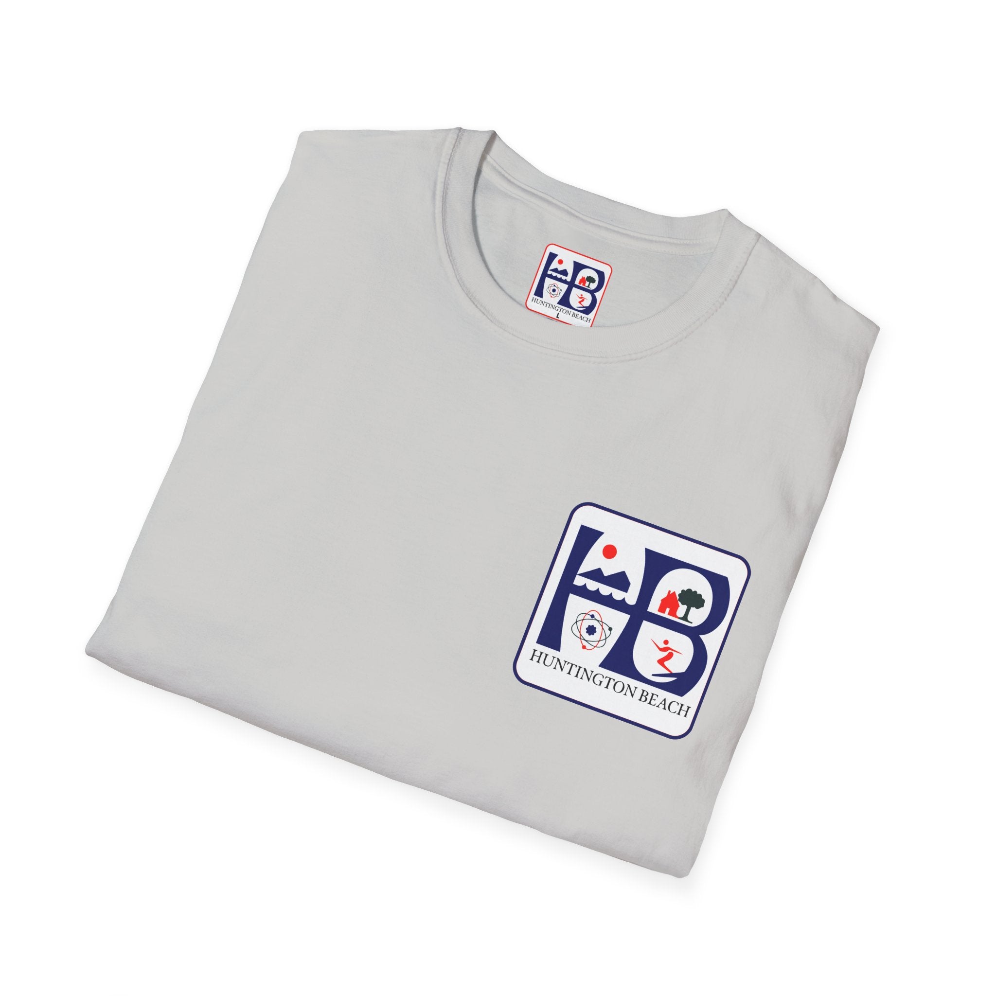 Huntington Beach Retro Logo T-Shirt — HB Surf & Sunset Tee (printed 3 side)