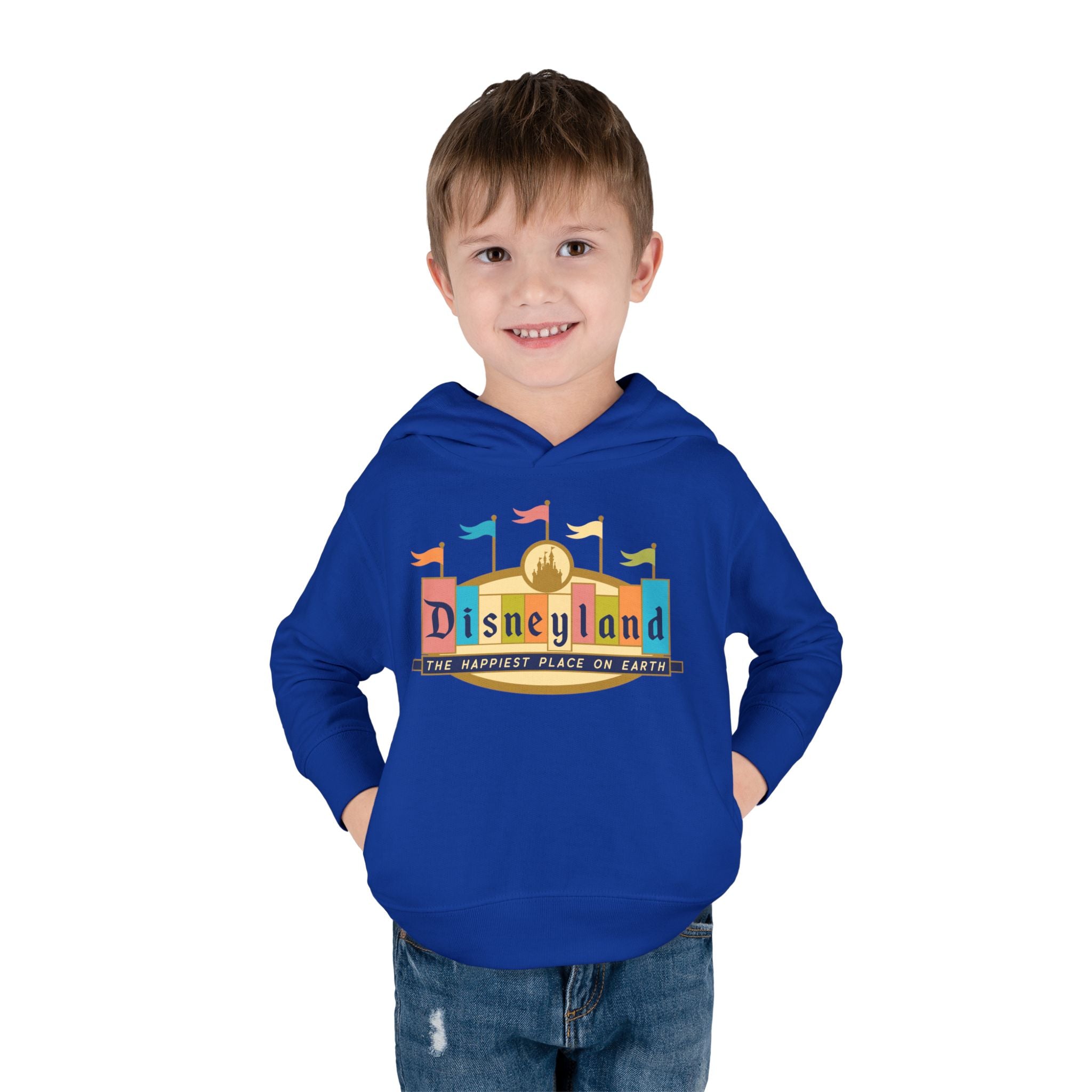 Disneyland way Back Machine Retro Logo Toddler Hoodie | Kids Pullover