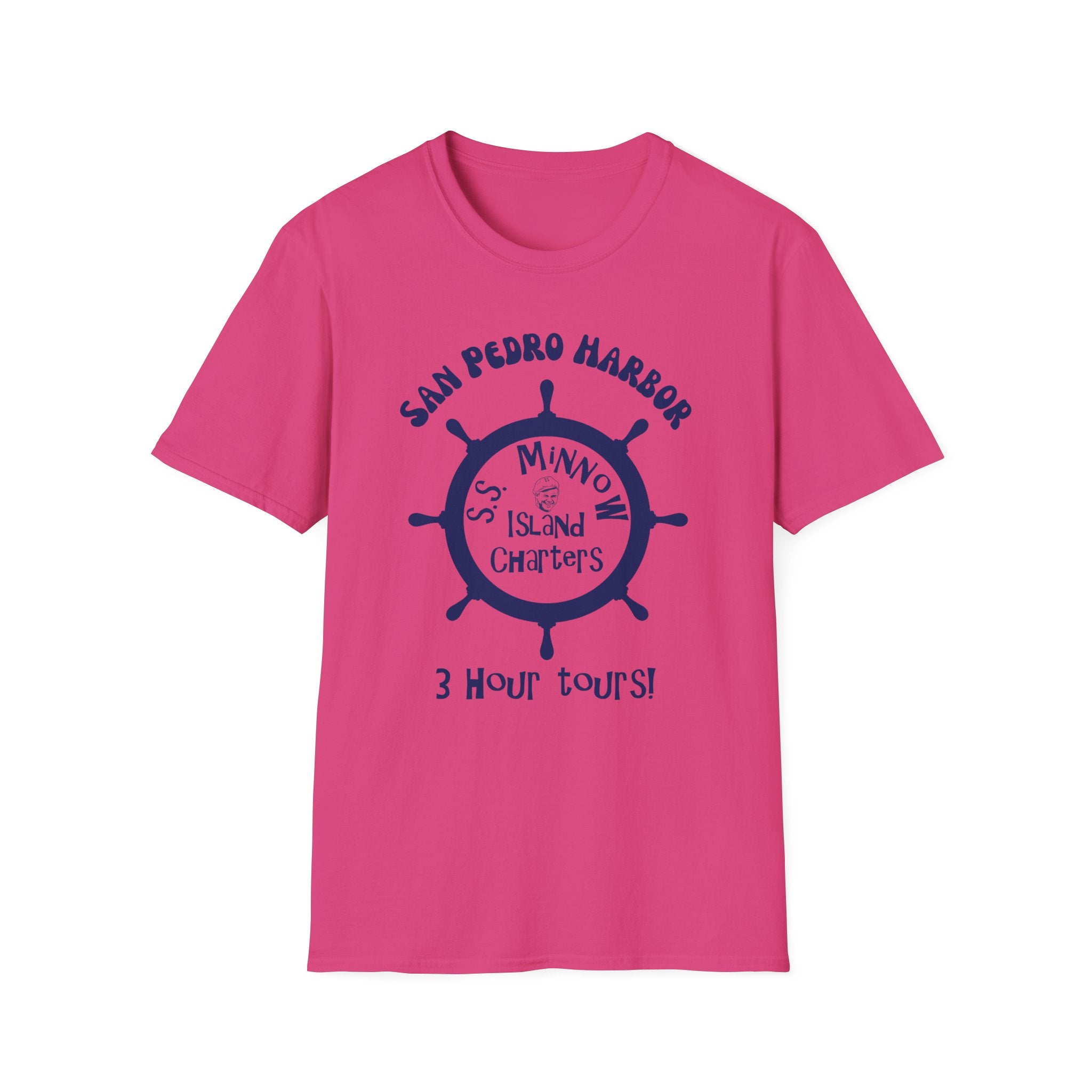 San Pedro Harbor Ship Wheel T-Shirt | SS Minnow Island Charters