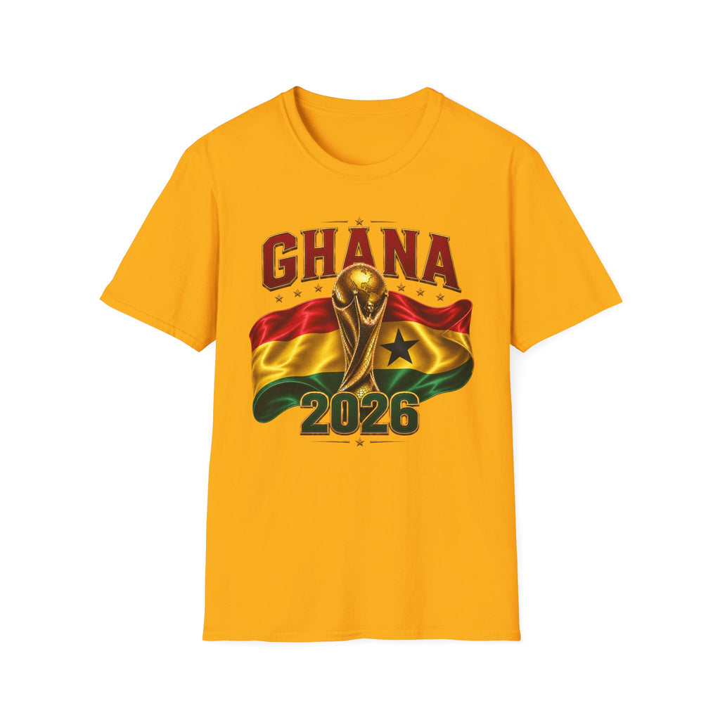 Ghana 2026 World Cup T-Shirt — Flag & Trophy Football Fan Tee