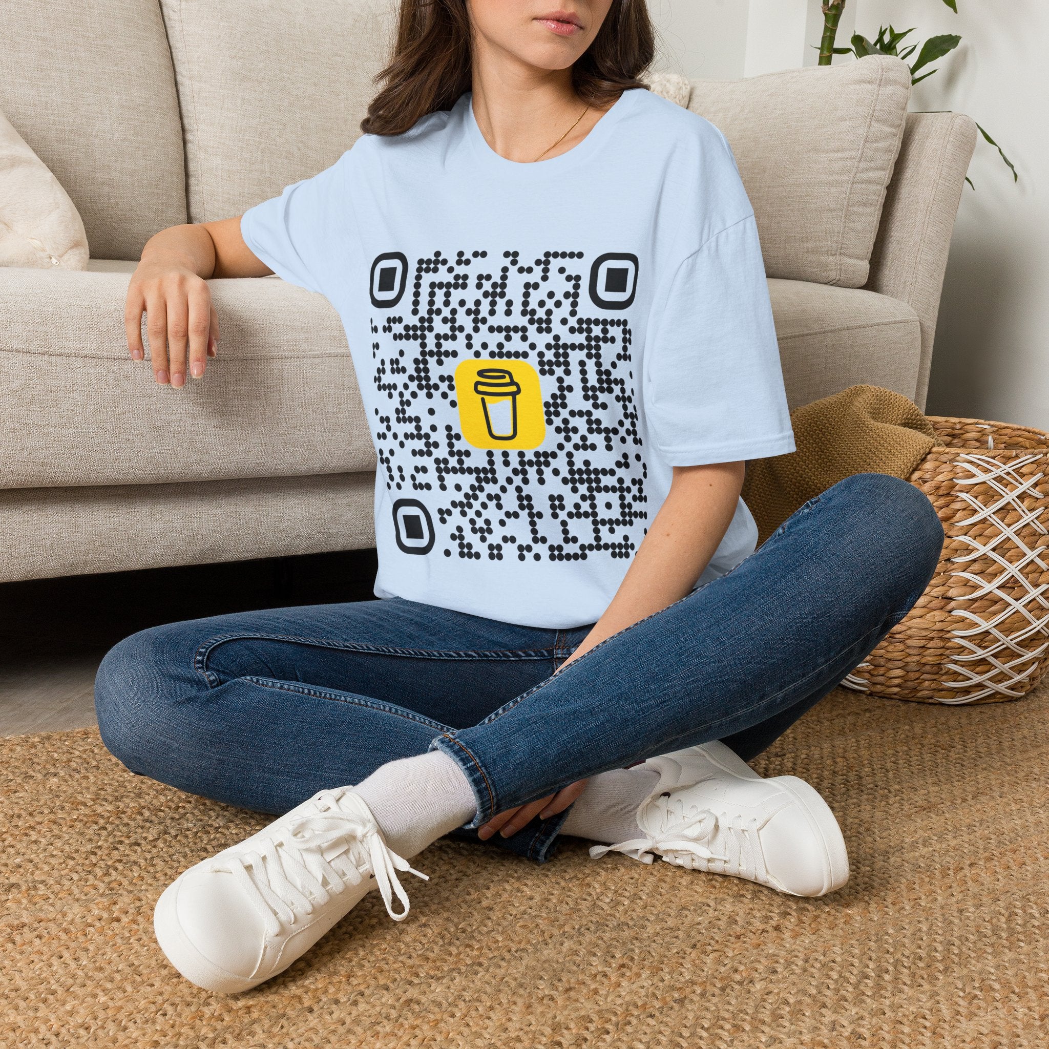 QR Code Coffee Tee — Scan-to-Order Coffee Shop T-Shirt