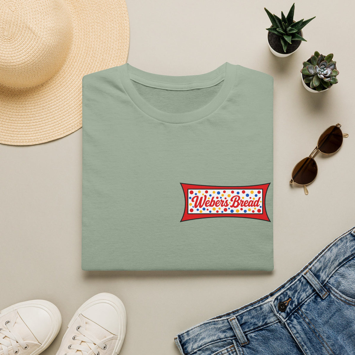 Weber's Bread Retro Logo Dewey T-Shirt — Vintage Bakery Graphic Tee