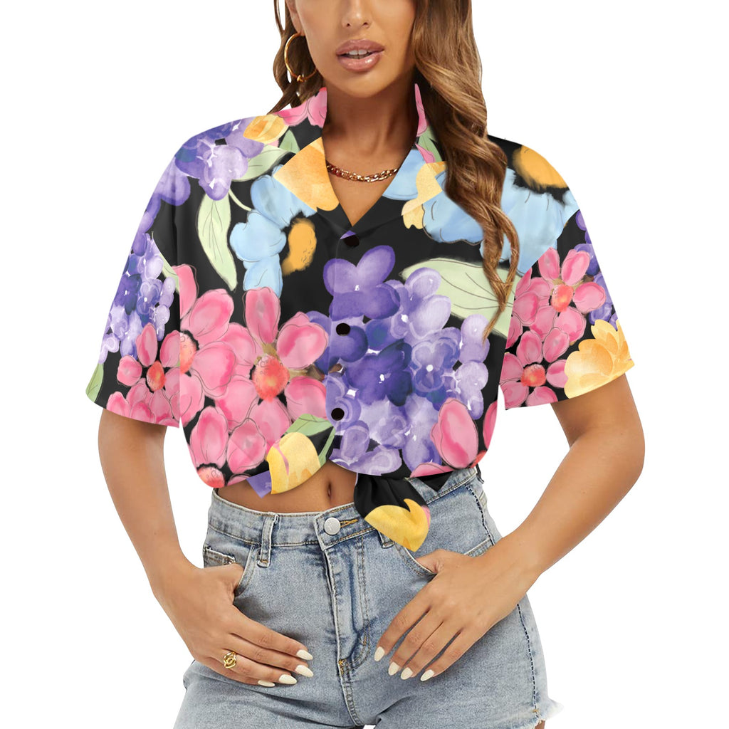 Women's All Over Print Hawaiian Shirt （Made in USA，Ships to USA Only）