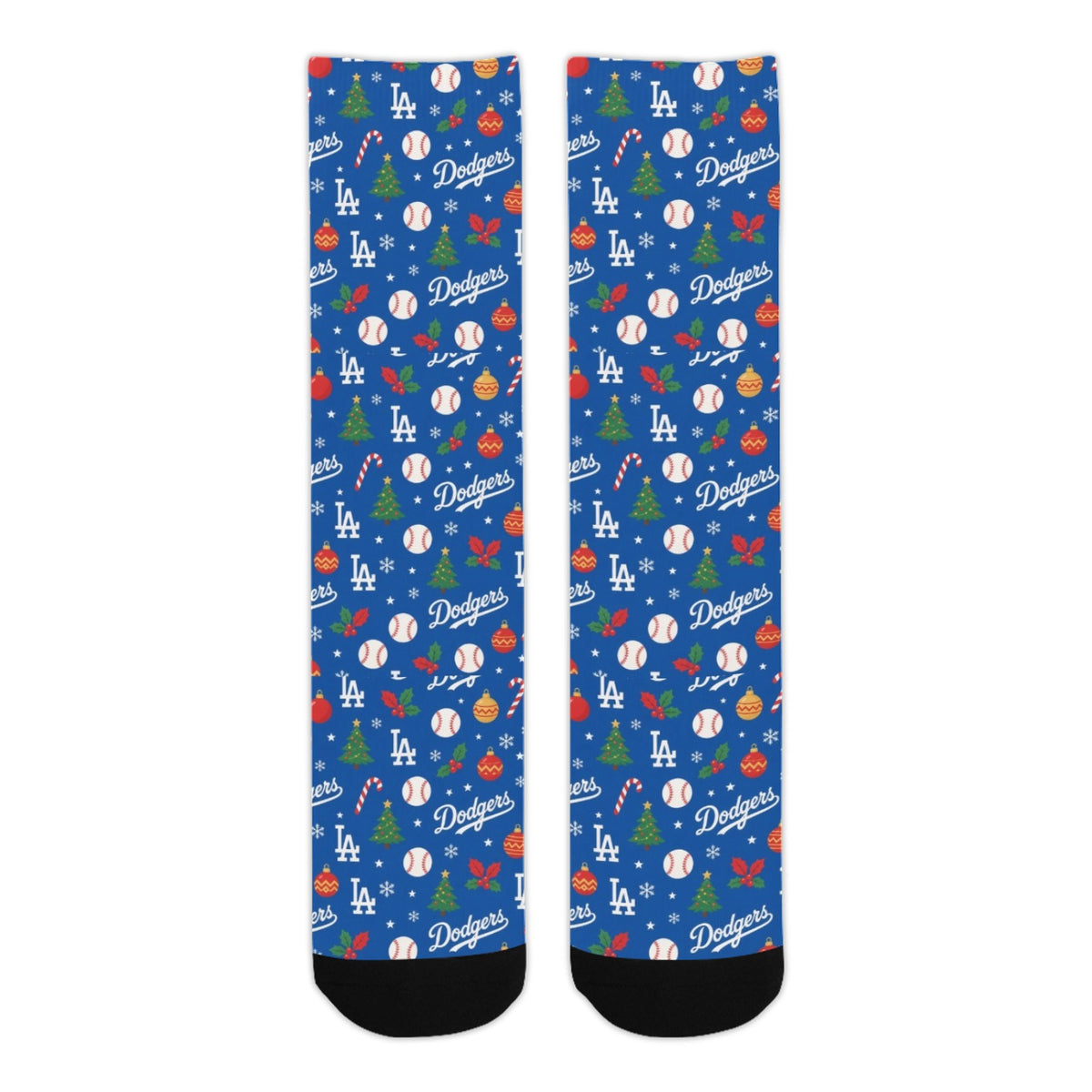 Dodgers Christmas Men's Custom Socks (Made In USA)
