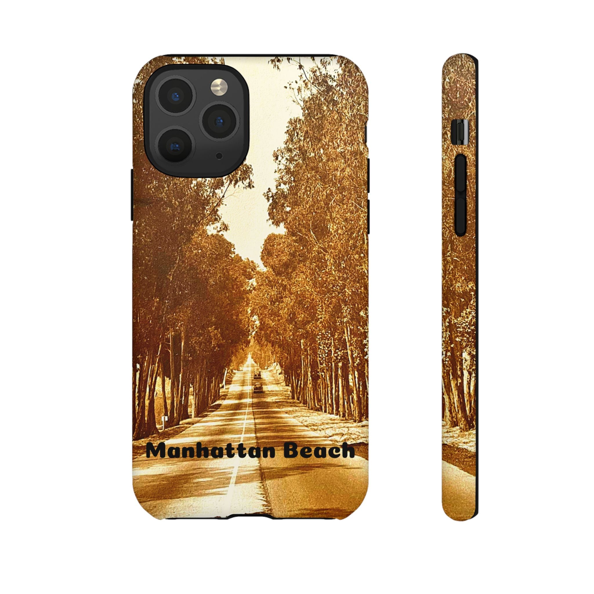 Phone Cases Manhattan Beach Rosecrans Ave Early 60's Tough Cases 90266 California, iPhone Samsung Google Pixel Protective Cover, Vintage