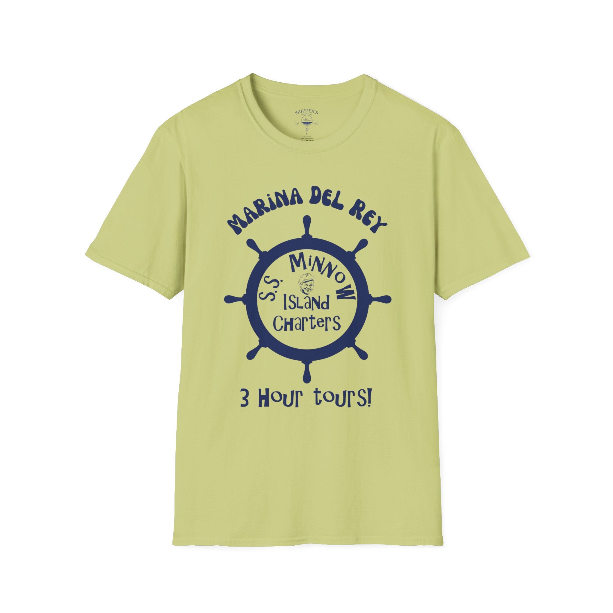 Marina Del Rey Ship Wheel logo T-Shirt | SS Minnow Island Charters, 3 Hour Tours