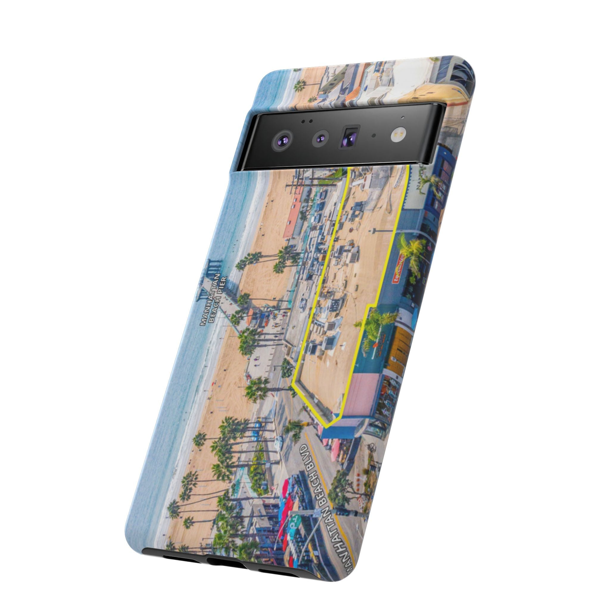 Phone Cases, Manhattan Beach California iPhone Samsung Google Tough Cases, Beach Lovers Gifts, Coastal Accessories, Ocean Phone Covers,