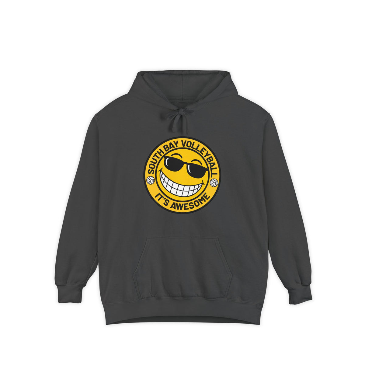 Volleyball Smiley Hoodie — "South Bay Volleyball It's Awesome" Crewneck