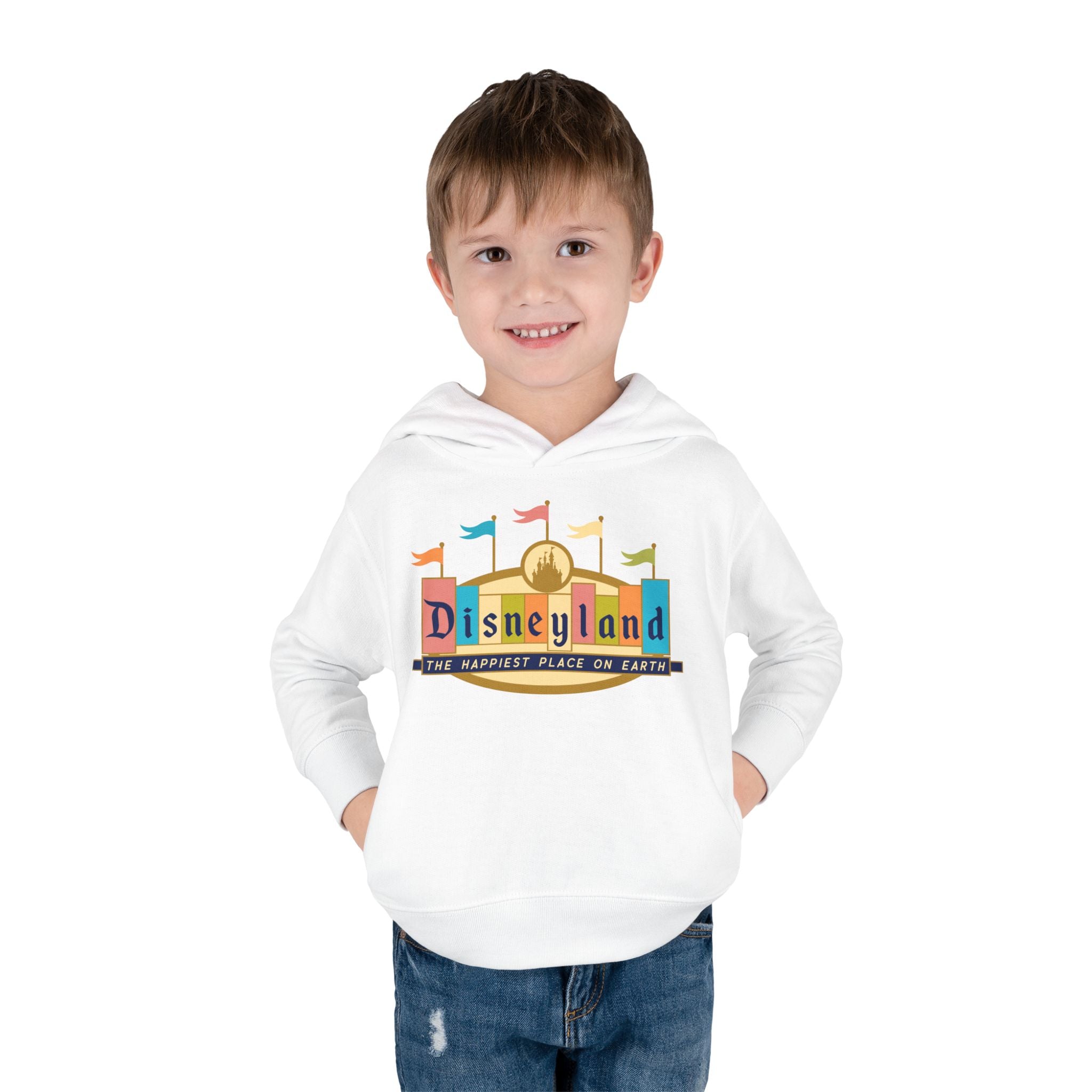 Disneyland way Back Machine Retro Logo Toddler Hoodie | Kids Pullover