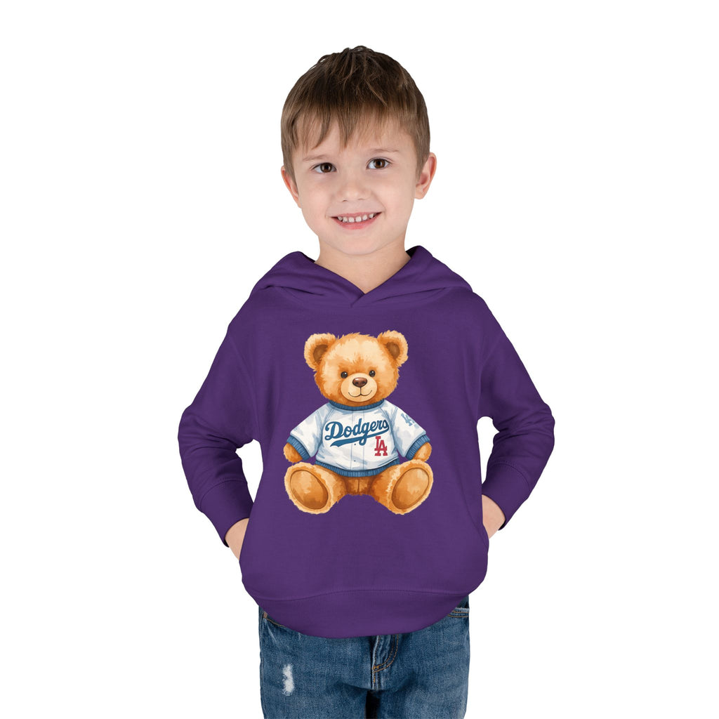 Teddy Bear in Jersey Hoodie | Toddler Pullover Fleece