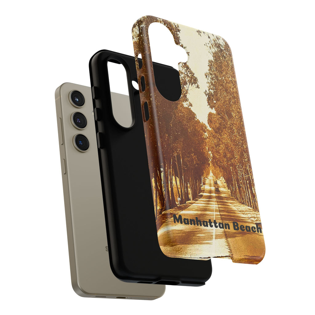Phone Cases Manhattan Beach Rosecrans Ave Early 60's Tough Cases 90266 California, iPhone Samsung Google Pixel Protective Cover, Vintage