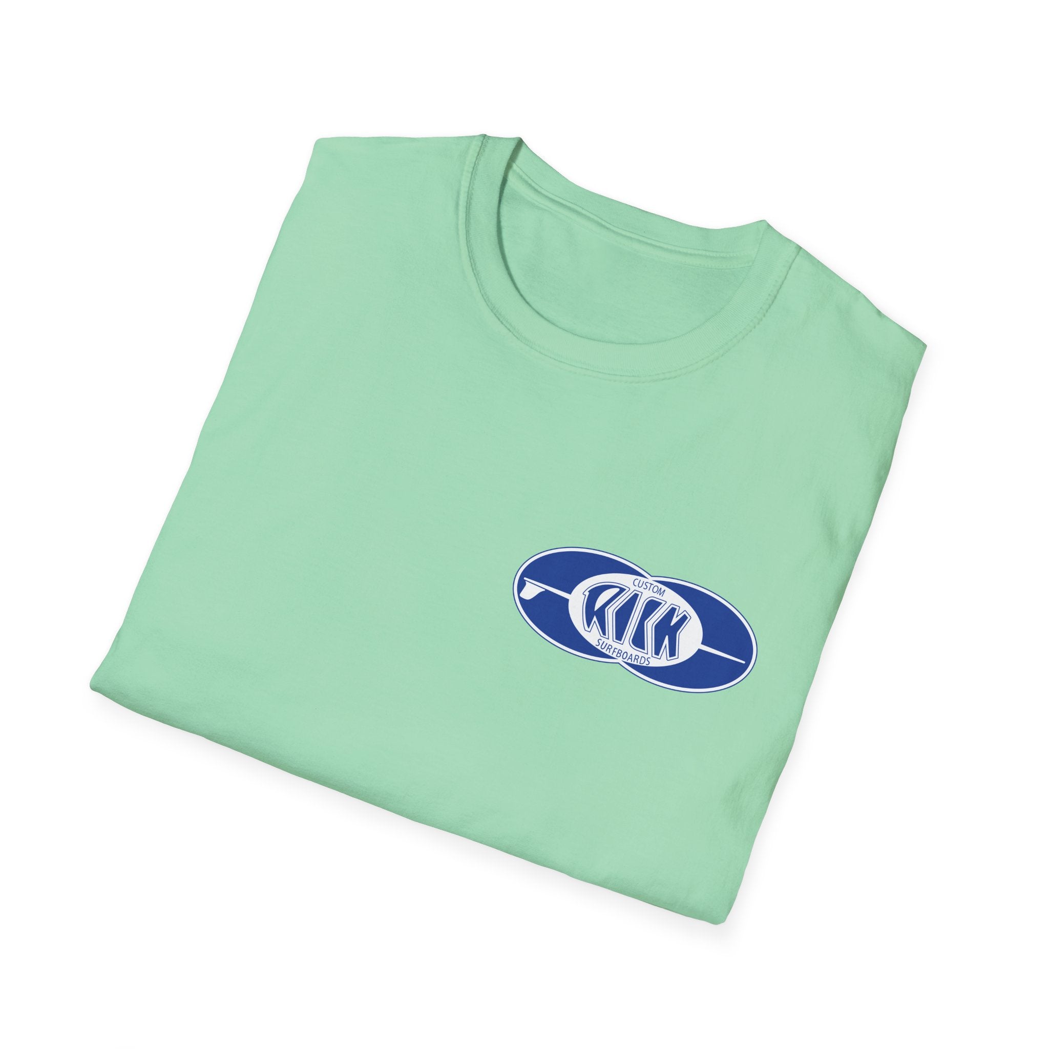 Rick Surfboards Unisex Softstyle T-Shirt Old School Hermosa Beach