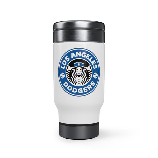 Los Angeles Doyers Stainless Steel Travel Mug with Handle, 14oz