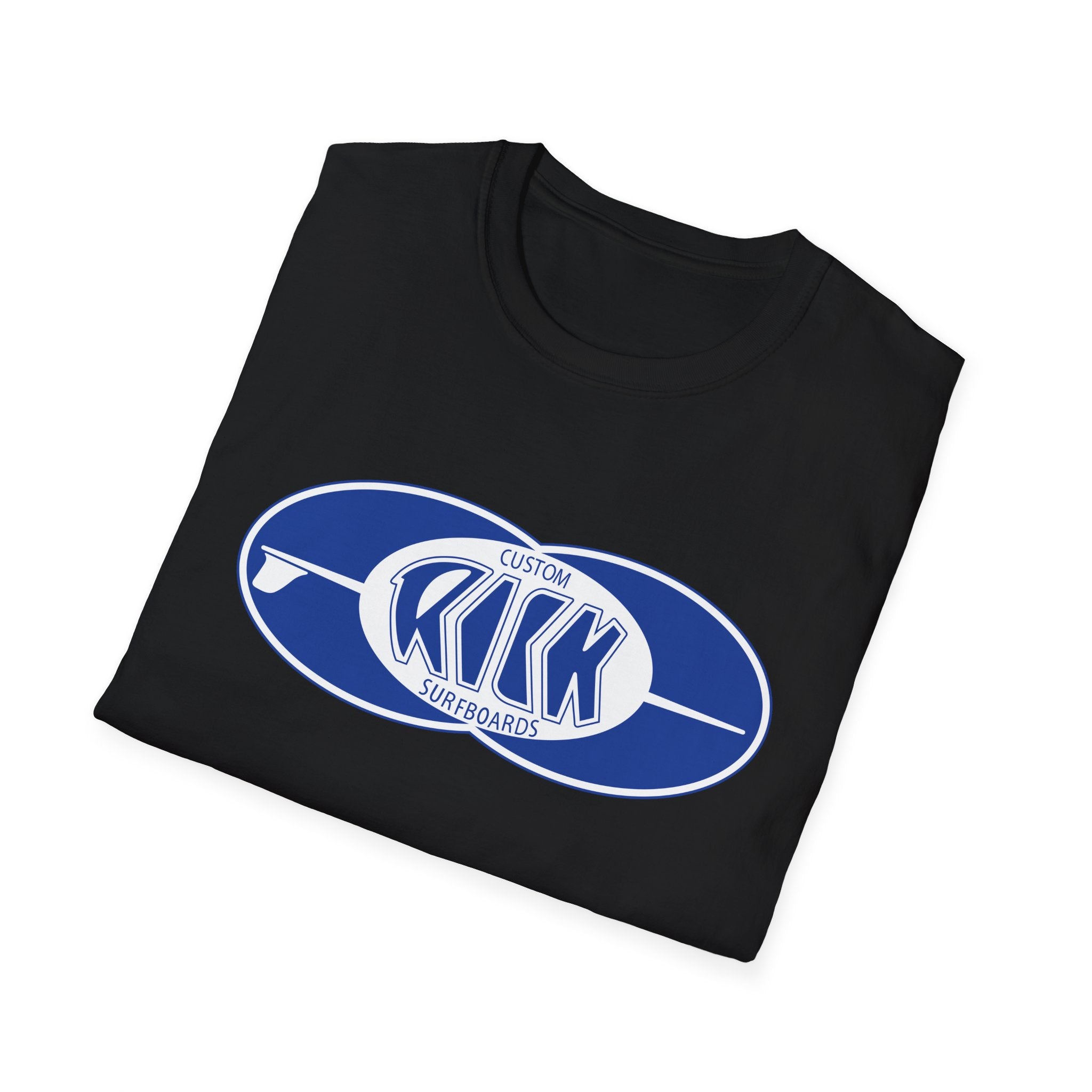Rick Surfboards Unisex Softstyle T-Shirt Old School Hermosa Beach Print 1 Side