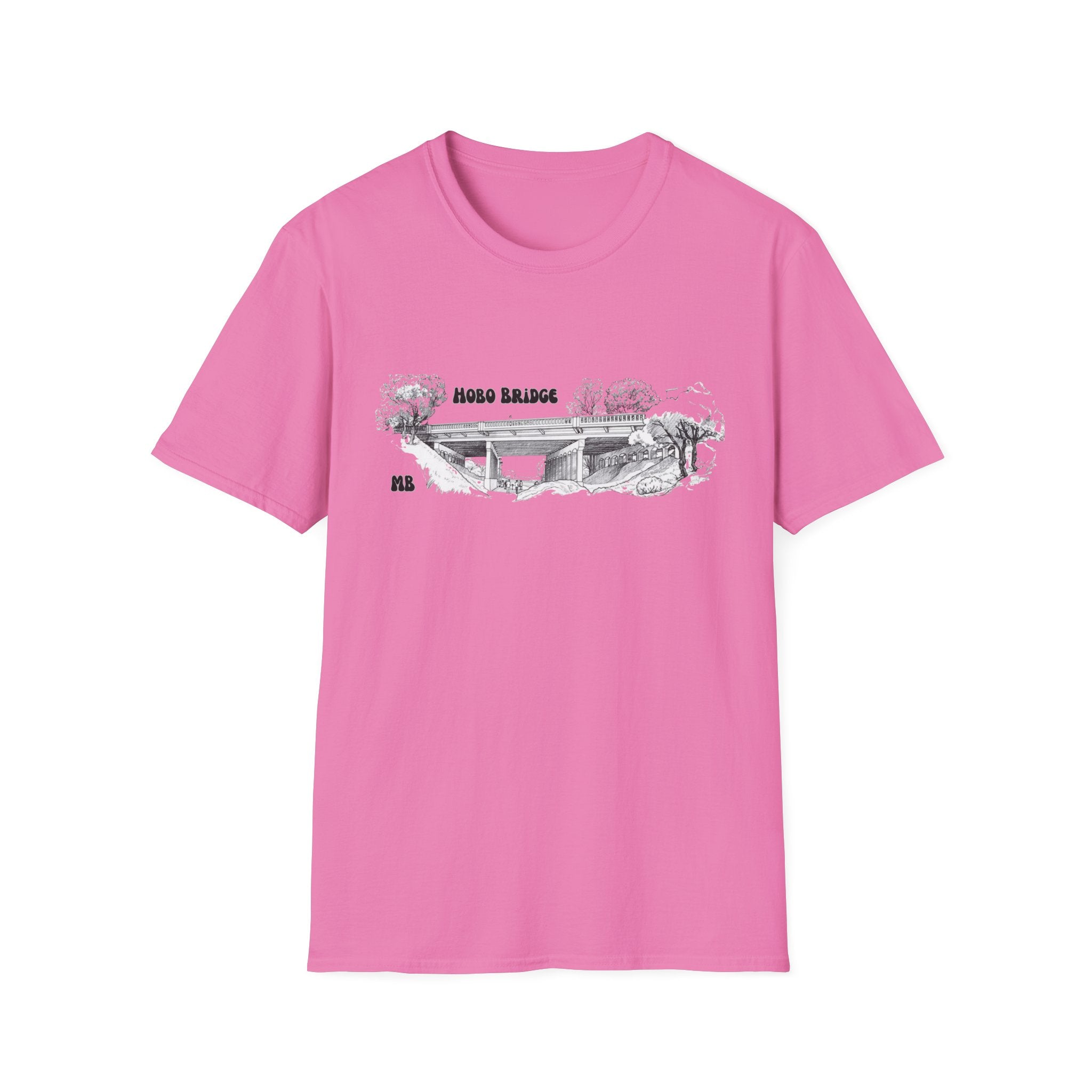 Hobo Bridge Manhattan Beach California Sketch T-Shirt | Hand-Drawn Bridge Illustration IYKYK