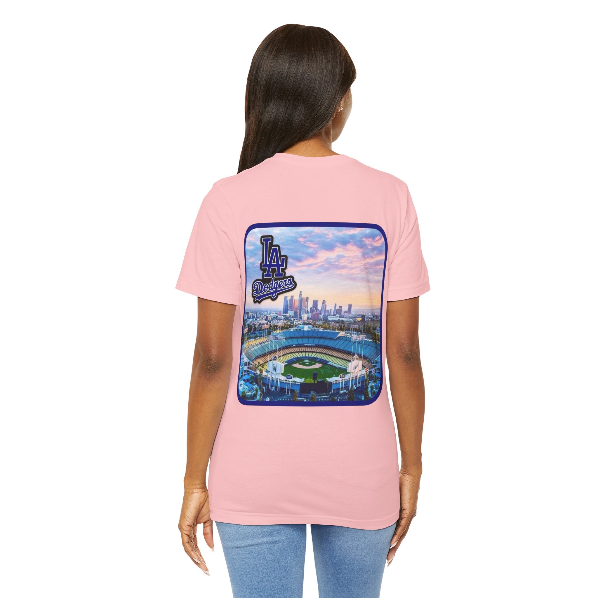 Los Angeles (Front and Back Printing) Mens Womans Jersey Short Sleeve Tee