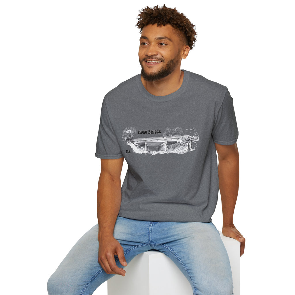 Hobo Bridge Manhattan Beach California Sketch T-Shirt | Hand-Drawn Bridge Illustration IYKYK