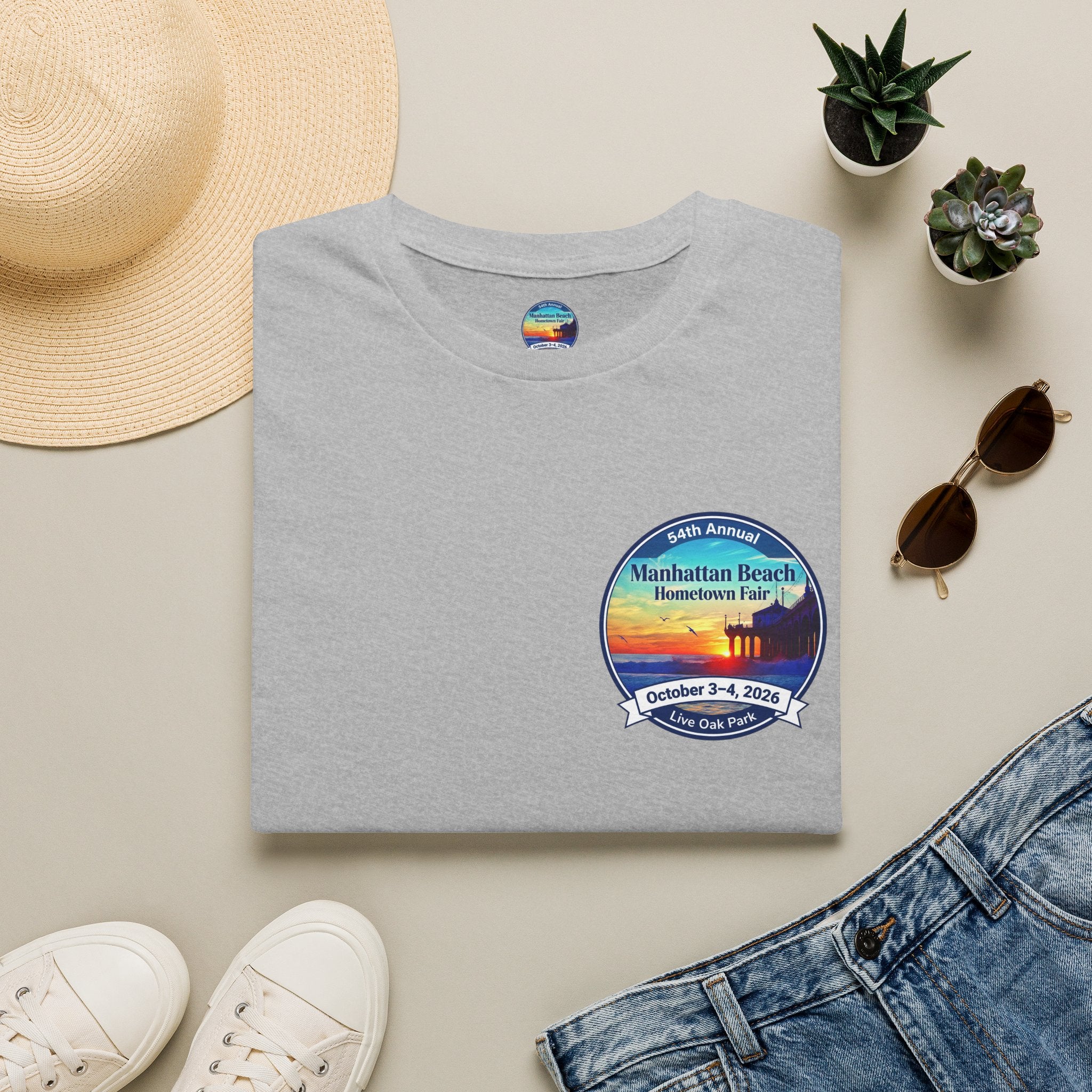 Manhattan Beach Hometown Fair T-Shirt — 54th Annual Sunset Surf Logo (Oct 3-4, 2026)