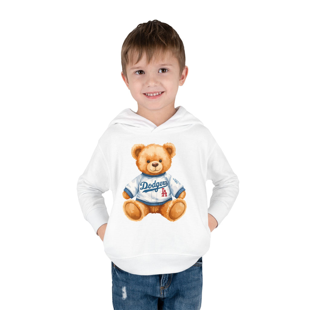Teddy Bear in Jersey Hoodie | Toddler Pullover Fleece