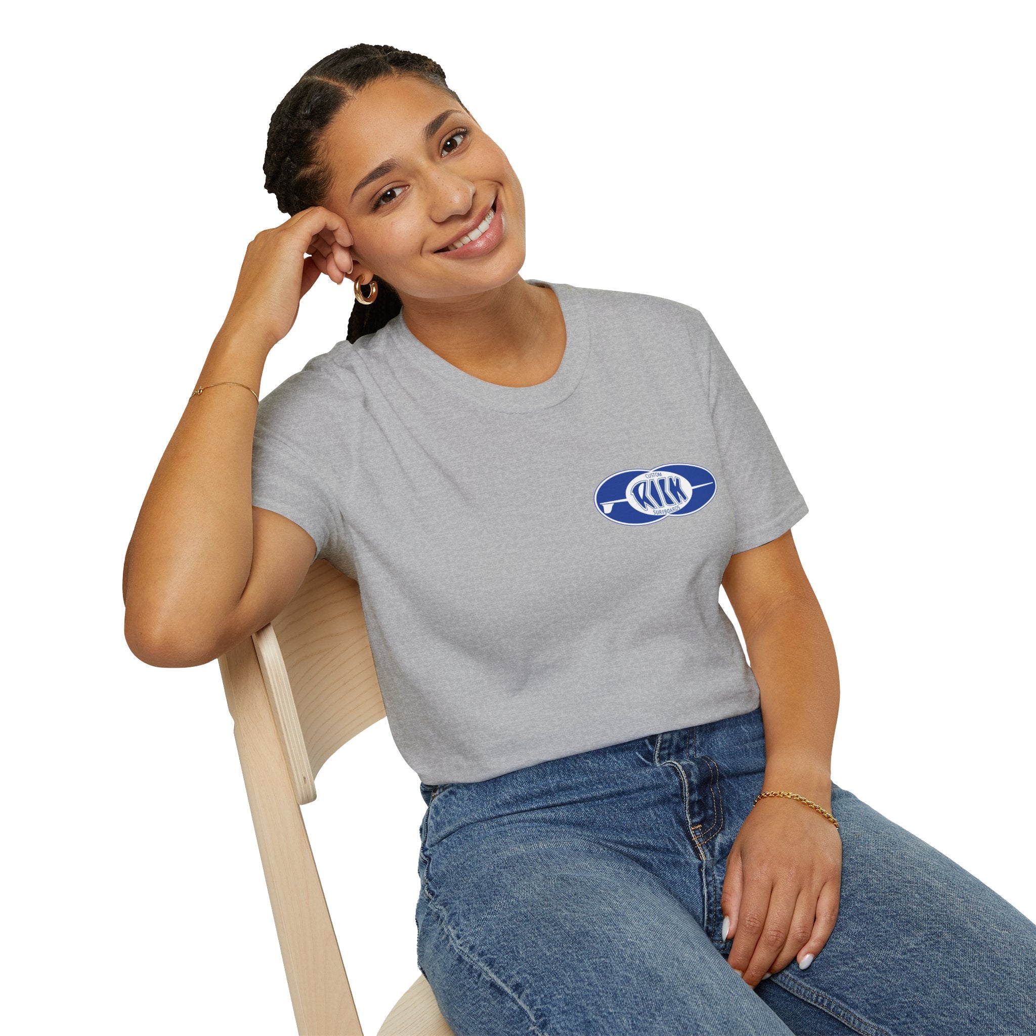 Rick Surfboards Unisex Softstyle T-Shirt Old School Hermosa Beach