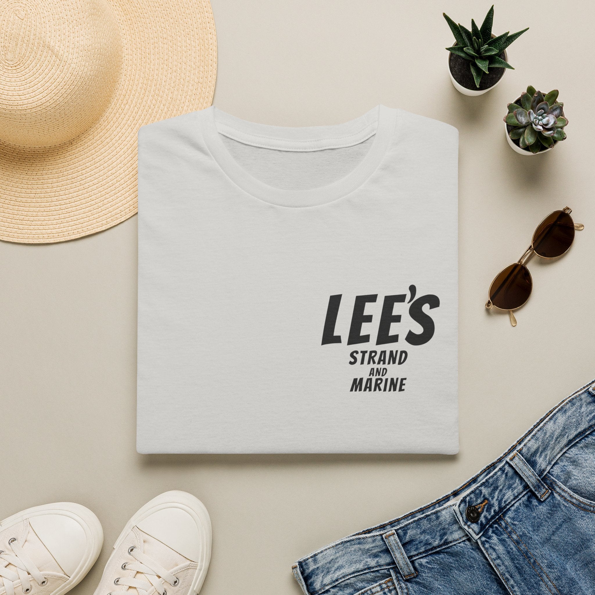 Greasy Lee's Manhattan Beach Old School T-Shirt | Marine and Strand Manhattan Beach Vintage Surf Design