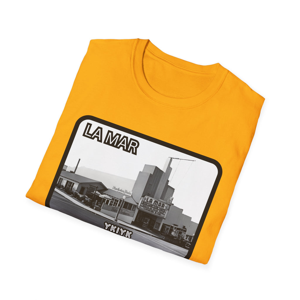 La Mar Theater Manhattan Beach  T-Shirt | Vintage Black & White Urban Graphic YKIYK