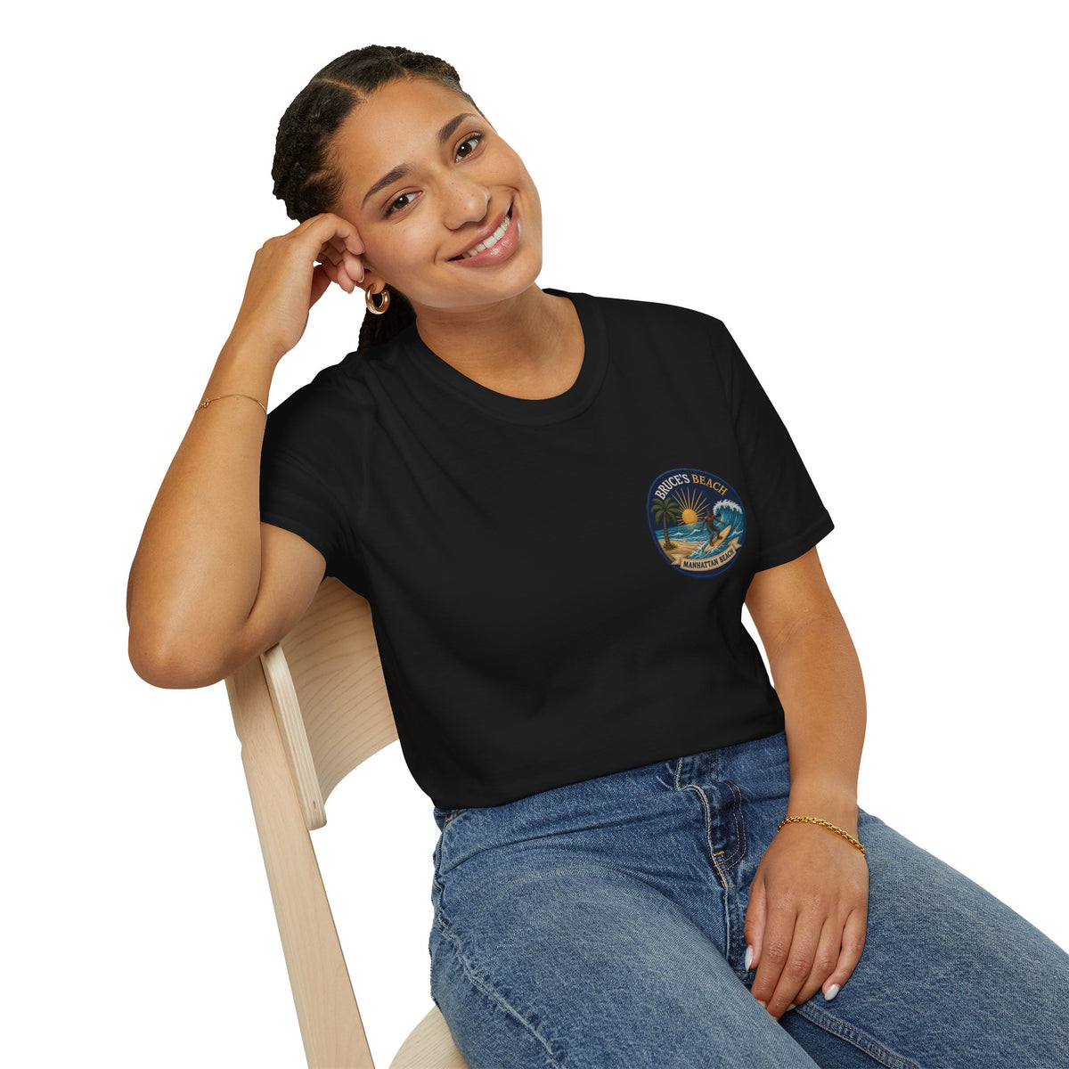 Bruce's Beach Manhattan Beach Surf Patch T-Shirt