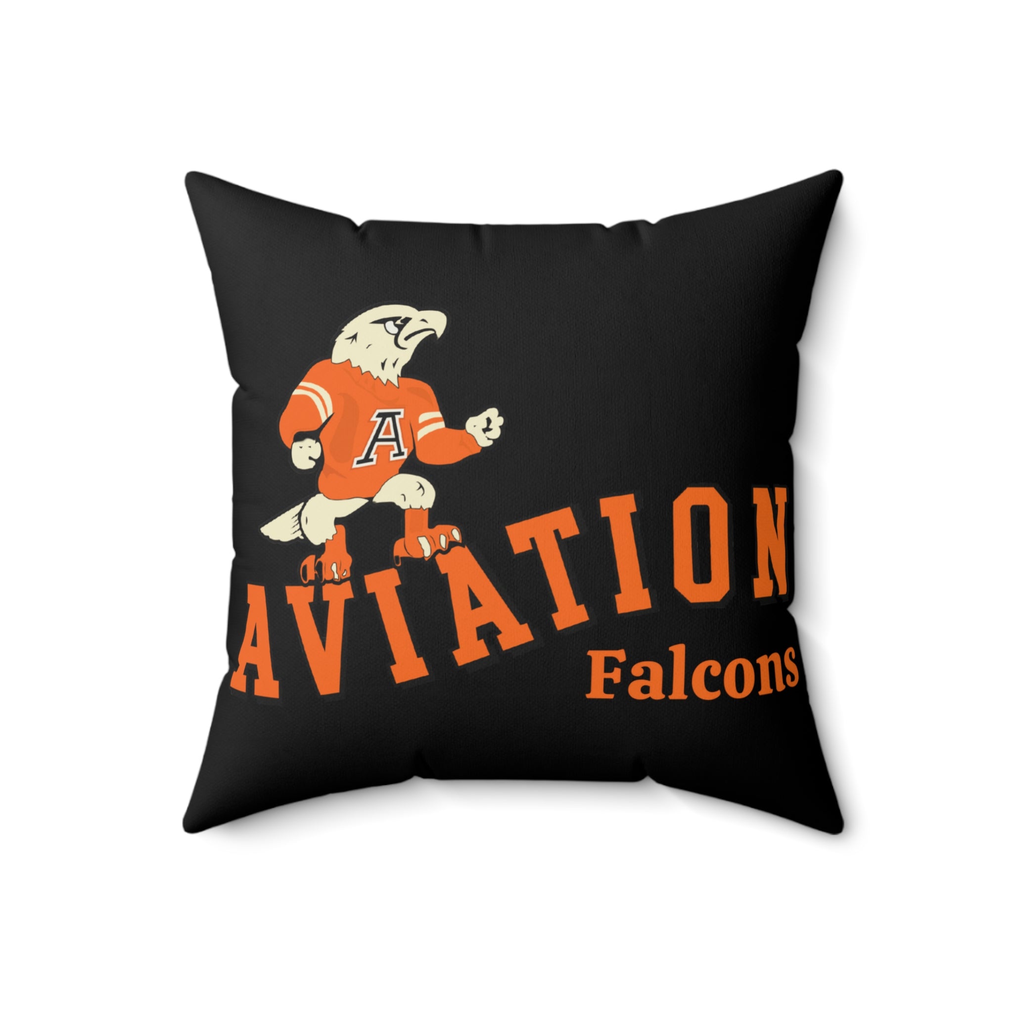 Aviation High School Go Falcons Gone But Not Forgotten Faux Suede Square Pillow