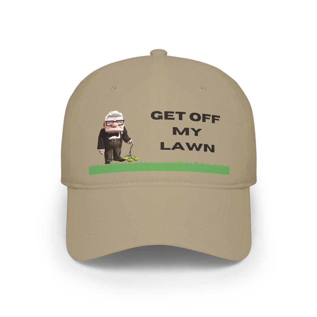 GET OFF My Lawn - One Of a Kind DTG Print -  Low Profile Baseball Cap