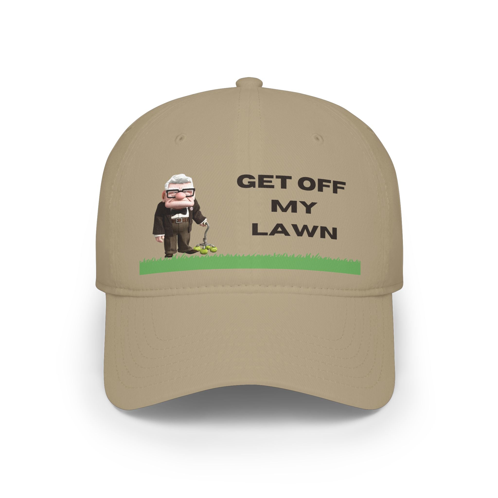 GET OFF My Lawn - One Of a Kind DTG Print -  Low Profile Baseball Cap