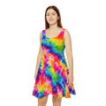 Tie-Dye Rainbow Skater Dress — Women's Bright AOP Summer Dress