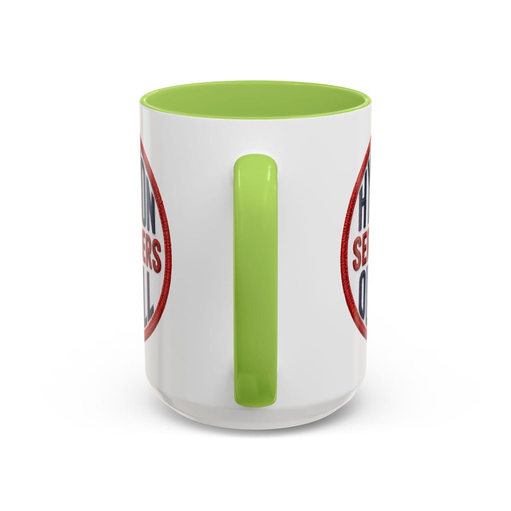 Accent Coffee Mug — "Hyperion Serenaders Outfall" Retro Patch Ceramic Mug (11/15oz)