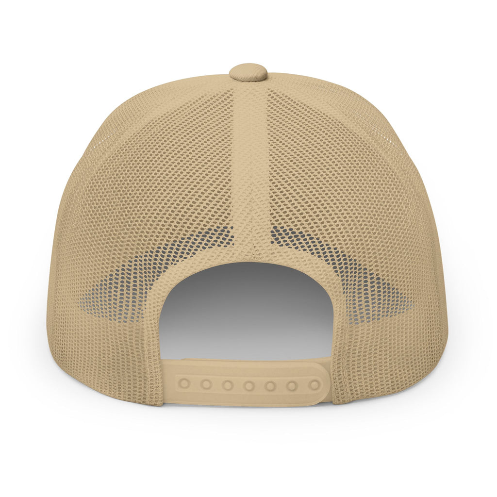 Embroidered Smiley Patch Trucker Hat — 'Smile, It's Awesome' Snapback